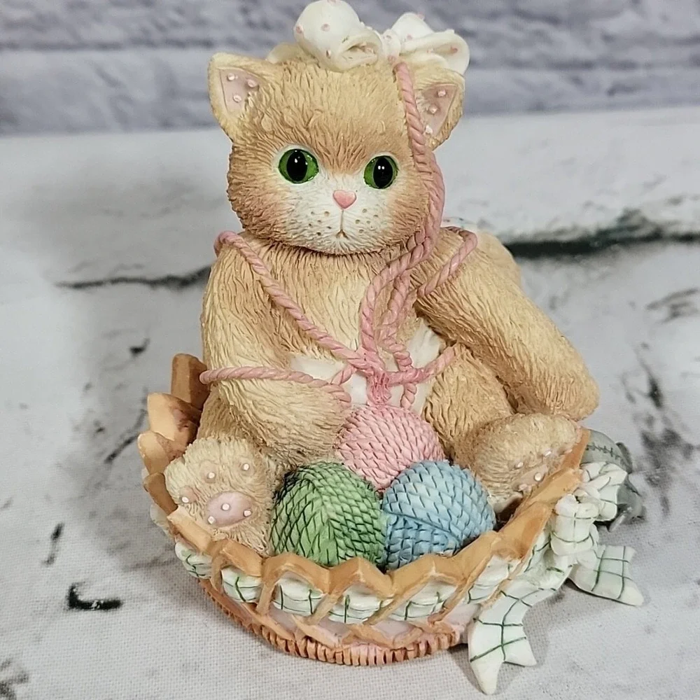 Enesco Calico Kittens A Little Litter Of Blessings 168602 With Birth Certificate